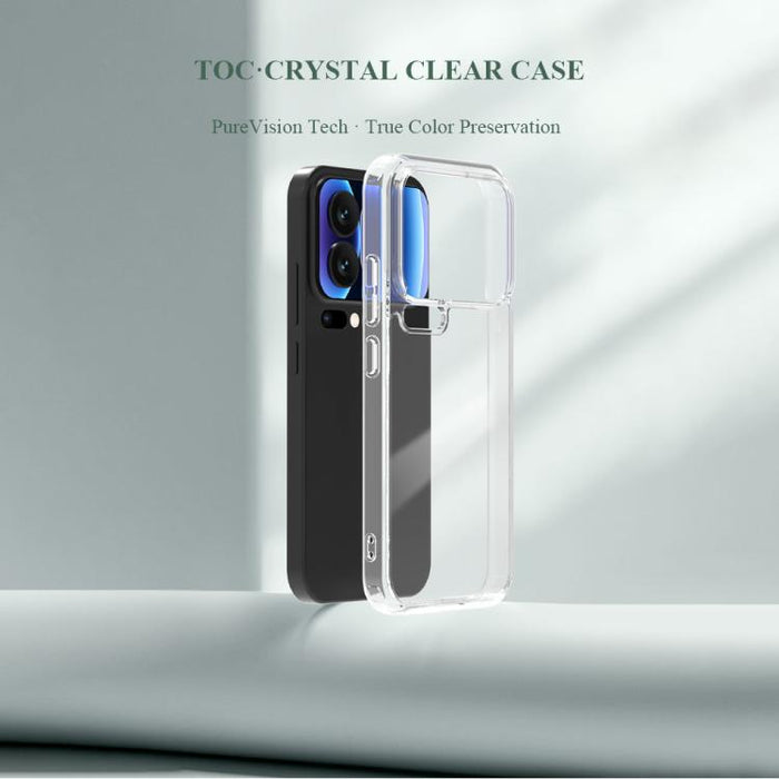 Funda para teléfono LeReach TOC Clear Series Composite Armor híbrida de TPU y acrílico a prueba de golpes, For Xiaomi 17 Pro Max, For Xiaomi 17 Pro