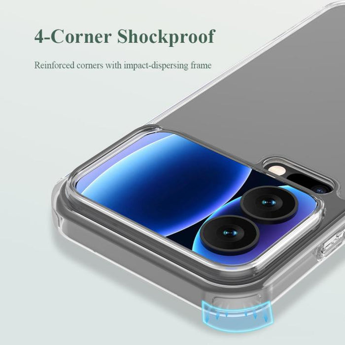 Funda para teléfono LeReach TOC Clear Series Composite Armor híbrida de TPU y acrílico a prueba de golpes, For Xiaomi 17 Pro Max, For Xiaomi 17 Pro