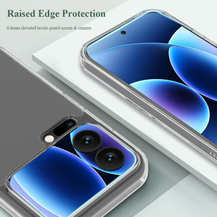 Funda para teléfono LeReach TOC Clear Series Composite Armor híbrida de TPU y acrílico a prueba de golpes, For Xiaomi 17 Pro Max, For Xiaomi 17 Pro