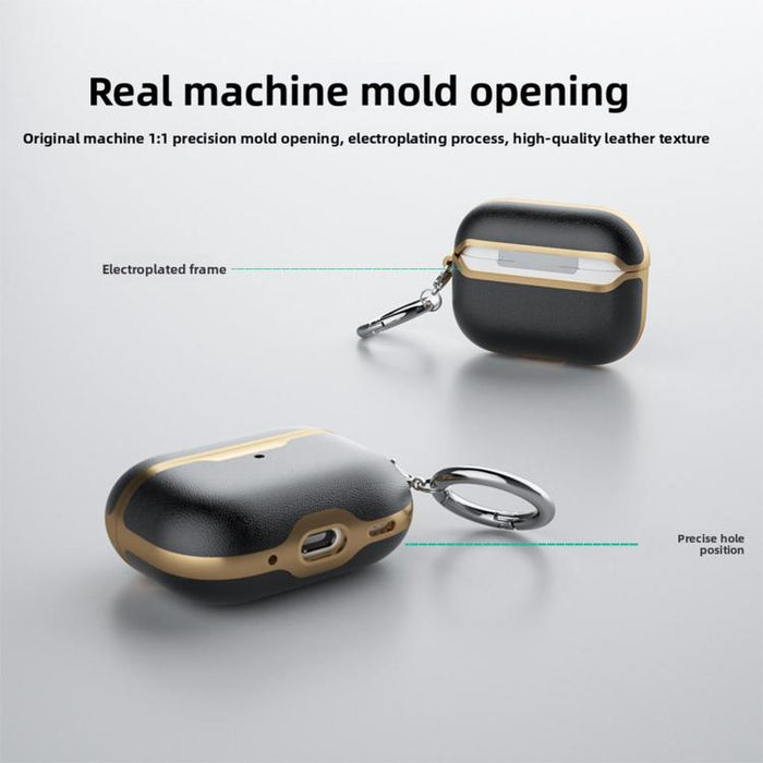 Funda protectora de piel vegana de cobertura total para negocios, For Airpods Pro 2