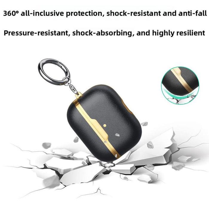 Funda protectora de piel vegana de cobertura total para negocios, For Airpods Pro 2