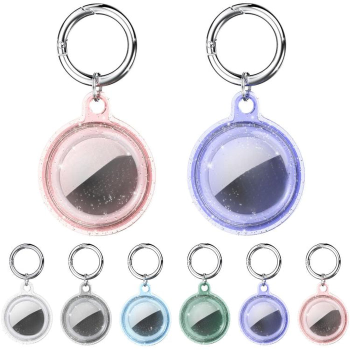 Funda para llavero de TPU con purpurina y cobertura total, For AirTag 2nd Gen / AirTag 1st Gen
