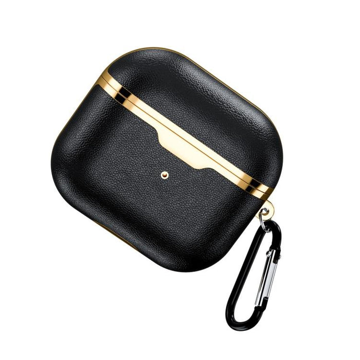 Funda protectora de cuero electrochapado a prueba de golpes Puleather, For Airpods 3
