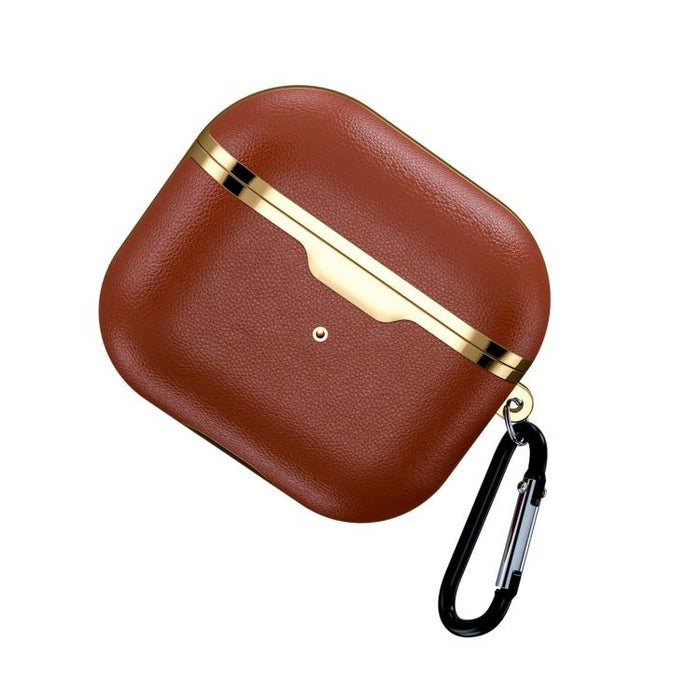 Funda protectora de cuero electrochapado a prueba de golpes Puleather, For Airpods 3