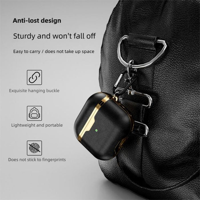 Funda protectora de cuero electrochapado a prueba de golpes Puleather, For Airpods 3