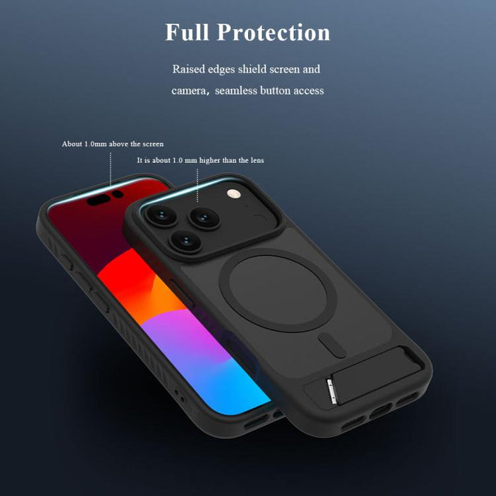 Funda magnética para teléfono LeReach Le-Chic Series con soporte oculto en forma de C, For iPhone 17 Pro