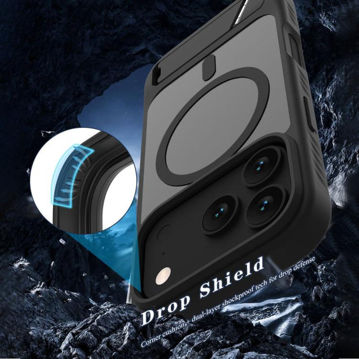 Funda magnética para teléfono LeReach Le-Chic Series con soporte oculto en forma de C, For iPhone 17 Pro
