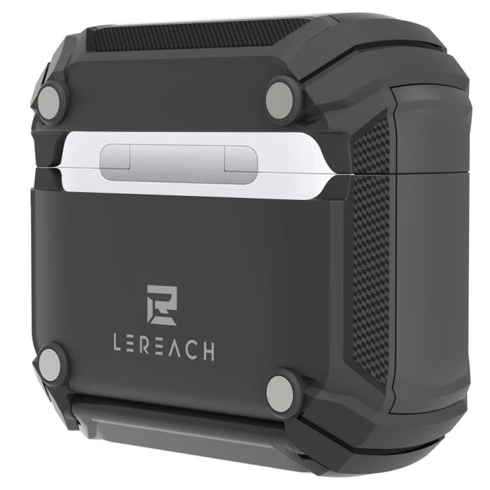 Estuche para auriculares inalámbricos LeReach Mega Series Armor Edition con soporte, For AirPods 4