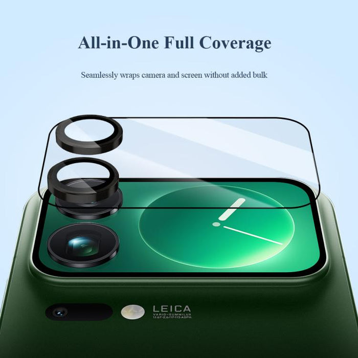 Juego de 2 láminas protectoras de cristal para lentes de cámara LeReach TF Series UniGuard, versión HD, resistentes al desgaste., For Xiaomi 17 Pro