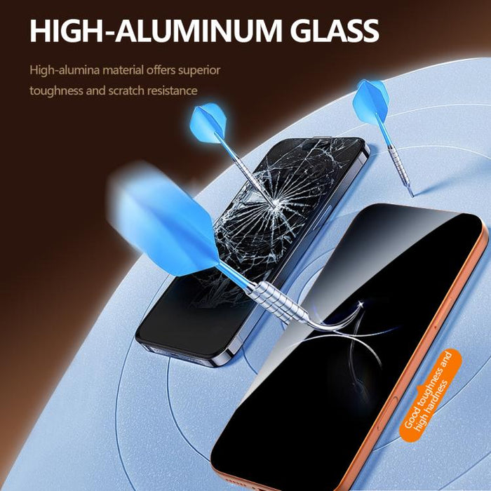 Protector de pantalla de vidrio templado LeReach CF Series Full Screen Version HD Privacy Phone, For iPhone 17 Pro, For iPhone 16 Pro Max, For iPhone 15 Pro Max, For iPhone 15 Pro