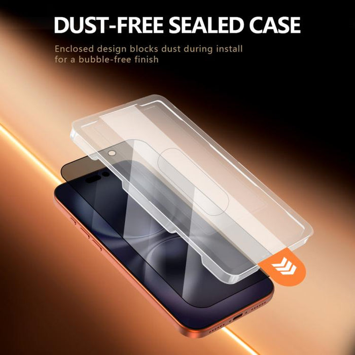 Juego de 2 protectores de pantalla de vidrio templado LeReach CF Series Full Screen Version HD Privacy Phone, For iPhone 17 Pro, For iPhone 16 Pro Max, For iPhone 15 Pro Max, For iPhone 15 Pro