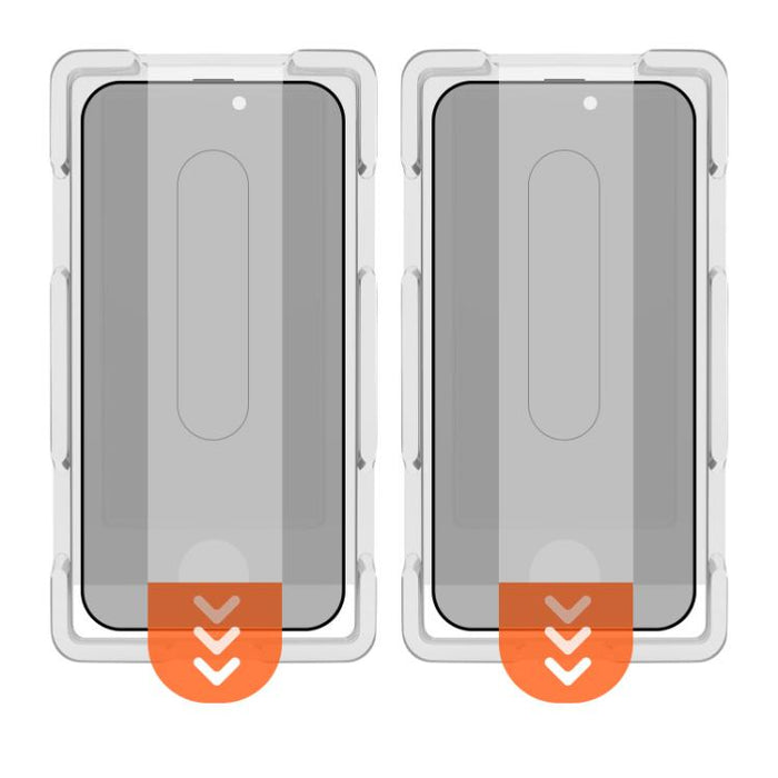 Juego de 2 protectores de pantalla de vidrio templado LeReach CF Series Full Screen Version HD Privacy Phone, For iPhone 17 Pro, For iPhone 16 Pro Max, For iPhone 15 Pro Max, For iPhone 15 Pro