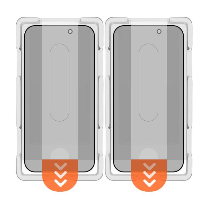 Juego de 2 protectores de pantalla de vidrio templado LeReach CF Series Full Screen Version HD Privacy Phone, For iPhone 17 Pro, For iPhone 16 Pro Max, For iPhone 15 Pro Max, For iPhone 15 Pro