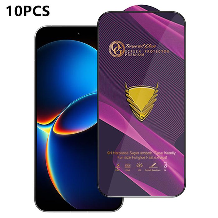 10 láminas de vidrio templado HD antiestáticas de alta alúmina con arco grande OG Purple, impresas mediante serigrafía., For Redmi K90 Max, For Xiaomi Poco C81x 4G, For Xiaomi Poco C81 Pro 4G, For Redmi R70m, For Redmi R70, For Xiaomi Poco C85x 5G     ...
