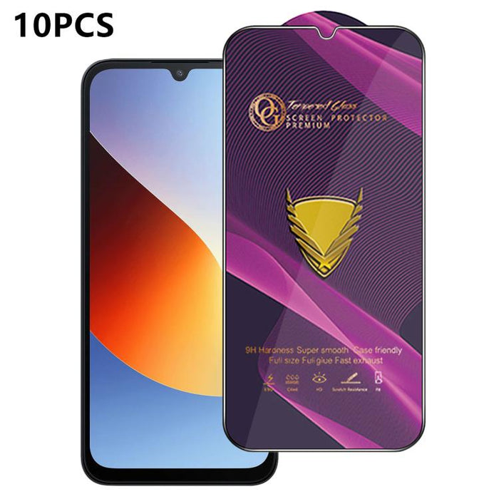 10 láminas de vidrio templado HD antiestáticas de alta alúmina con arco grande OG Purple, impresas mediante serigrafía., For Redmi K90 Max, For Xiaomi Poco C81x 4G, For Xiaomi Poco C81 Pro 4G, For Redmi R70m, For Redmi R70, For Xiaomi Poco C85x 5G     ...