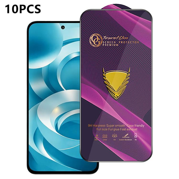 10 láminas de vidrio templado HD antiestáticas de alta alúmina con arco grande OG Purple, impresas mediante serigrafía., For Redmi K90 Max, For Xiaomi Poco C81x 4G, For Xiaomi Poco C81 Pro 4G, For Redmi R70m, For Redmi R70, For Xiaomi Poco C85x 5G     ...