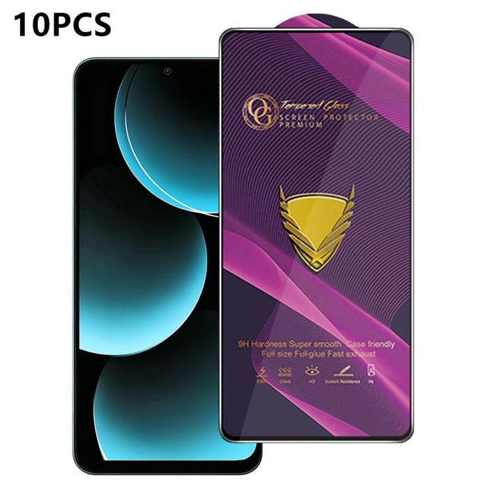 10 láminas de vidrio templado HD antiestáticas de alta alúmina con arco grande OG Purple, impresas mediante serigrafía., For Redmi K90 Max, For Xiaomi Poco C81x 4G, For Xiaomi Poco C81 Pro 4G, For Redmi R70m, For Redmi R70, For Xiaomi Poco C85x 5G     ...