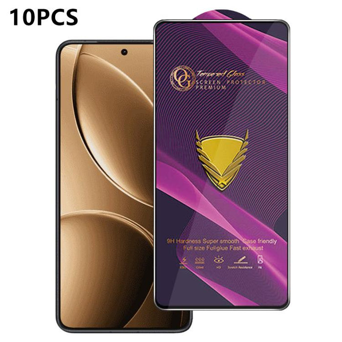 10 láminas de vidrio templado HD antiestáticas de alta alúmina con arco grande OG Purple, impresas mediante serigrafía., For Redmi K90 Max, For Xiaomi Poco C81x 4G, For Xiaomi Poco C81 Pro 4G, For Redmi R70m, For Redmi R70, For Xiaomi Poco C85x 5G     ...