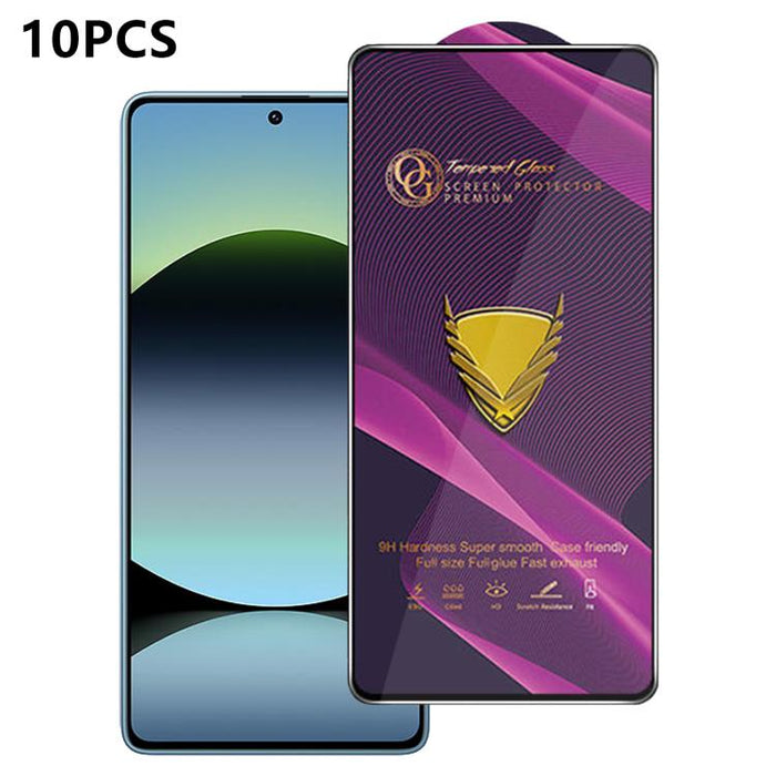 10 láminas de vidrio templado HD antiestáticas de alta alúmina con arco grande OG Purple, impresas mediante serigrafía., For Redmi K90 Max, For Xiaomi Poco C81x 4G, For Xiaomi Poco C81 Pro 4G, For Redmi R70m, For Redmi R70, For Xiaomi Poco C85x 5G     ...