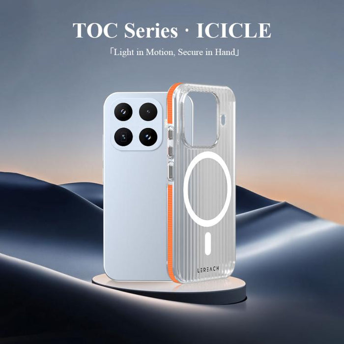 Funda magnética antideslizante de doble cara para teléfono LeReach TOC Icicle Series Ice Mist, For Xiaomi 17T Pro 5G, For Xiaomi 17T 5G