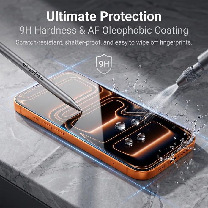 Película de vidrio templado HD serigrafiada con alto contenido de alúmina y tratamiento antirreflectante AR, For iPhone 17 Pro Max, For iPhone 17 Pro, For iPhone 17, For iPhone Air, For iPhone 16 Pro Max, For iPhone 16 Pro, For iPhone 16               ...