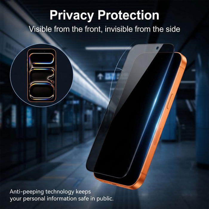 Película de vidrio templado de privacidad con impresión serigráfica antirreflectante de alta alúmina AR, For iPhone 17 Pro Max, For iPhone 17 Pro, For iPhone 17, For iPhone Air, For iPhone 16 Pro Max, For iPhone 16 Pro, For iPhone 16                   ...