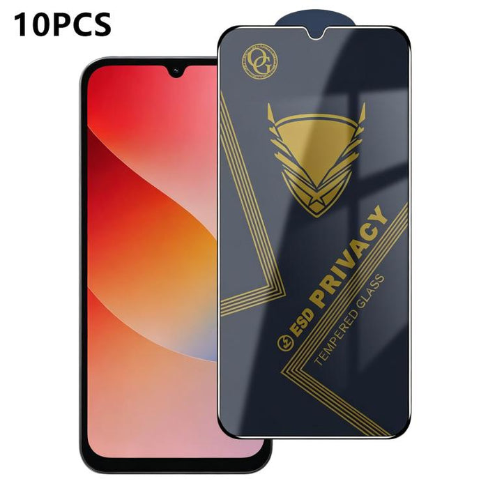 10 láminas de vidrio templado antiestático con impresión serigráfica de alto contenido de aluminio OG Golden Armor para privacidad, For Redmi K90 Max, For Xiaomi Poco C81x 4G, For Xiaomi Poco C81 Pro 4G, For Redmi R70m, For Redmi R70                   ...