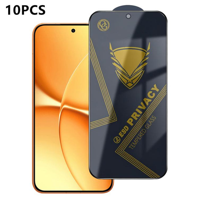 10 láminas de vidrio templado antiestático con impresión serigráfica de alto contenido de aluminio OG Golden Armor para privacidad, For Redmi K90 Max, For Xiaomi Poco C81x 4G, For Xiaomi Poco C81 Pro 4G, For Redmi R70m, For Redmi R70                   ...