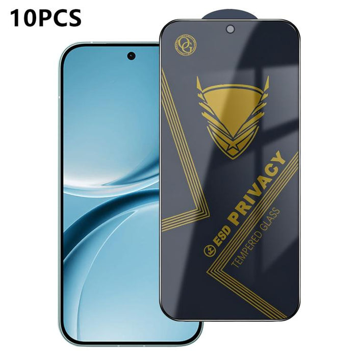 10 láminas de vidrio templado antiestático con impresión serigráfica de alto contenido de aluminio OG Golden Armor para privacidad, For Redmi K90 Max, For Xiaomi Poco C81x 4G, For Xiaomi Poco C81 Pro 4G, For Redmi R70m, For Redmi R70                   ...
