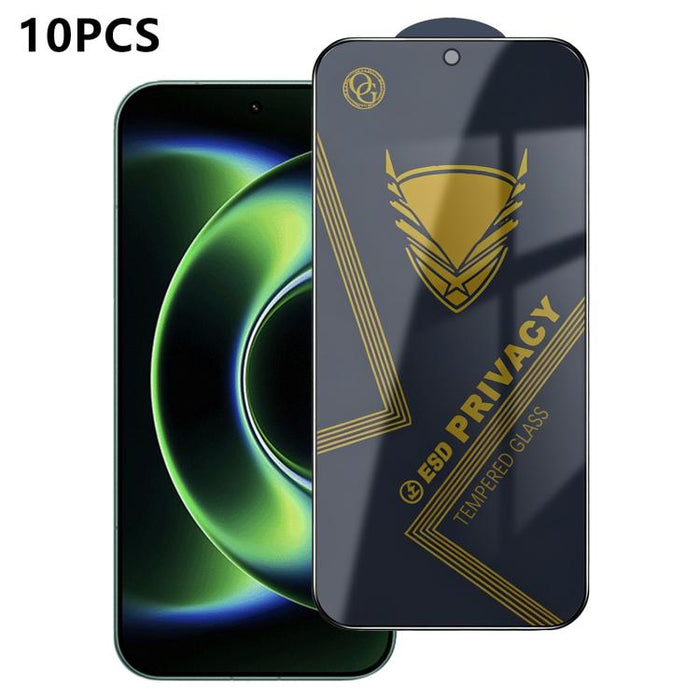 10 láminas de vidrio templado antiestático con impresión serigráfica de alto contenido de aluminio OG Golden Armor para privacidad, For Redmi K90 Max, For Xiaomi Poco C81x 4G, For Xiaomi Poco C81 Pro 4G, For Redmi R70m, For Redmi R70                   ...