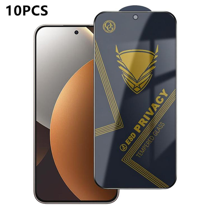 10 láminas de vidrio templado antiestático con impresión serigráfica de alto contenido de aluminio OG Golden Armor para privacidad, For Redmi K90 Max, For Xiaomi Poco C81x 4G, For Xiaomi Poco C81 Pro 4G, For Redmi R70m, For Redmi R70                   ...