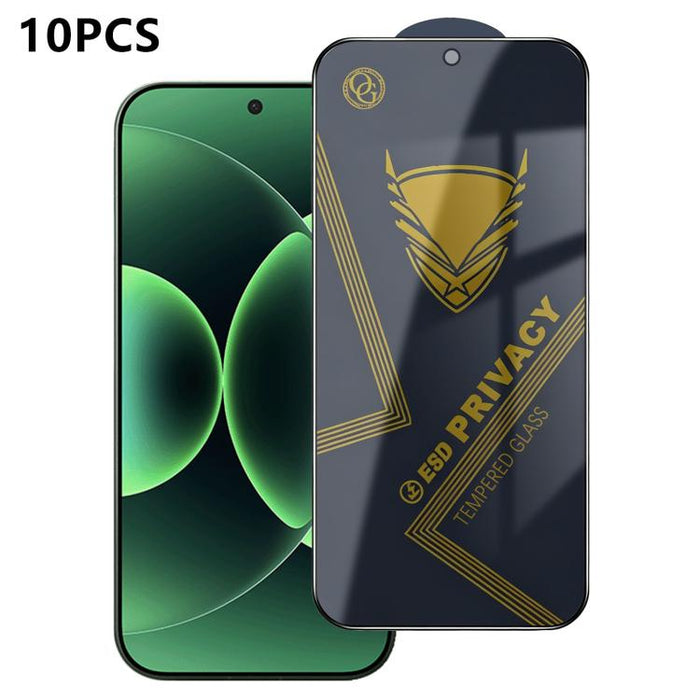 10 láminas de vidrio templado antiestático con impresión serigráfica de alto contenido de aluminio OG Golden Armor para privacidad, For Redmi K90 Max, For Xiaomi Poco C81x 4G, For Xiaomi Poco C81 Pro 4G, For Redmi R70m, For Redmi R70                   ...