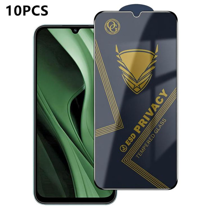 10 láminas de vidrio templado antiestático con impresión serigráfica de alto contenido de aluminio OG Golden Armor para privacidad, For Redmi K90 Max, For Xiaomi Poco C81x 4G, For Xiaomi Poco C81 Pro 4G, For Redmi R70m, For Redmi R70                   ...