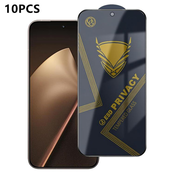 10 láminas de vidrio templado antiestático con impresión serigráfica de alto contenido de aluminio OG Golden Armor para privacidad, For Redmi K90 Max, For Xiaomi Poco C81x 4G, For Xiaomi Poco C81 Pro 4G, For Redmi R70m, For Redmi R70                   ...