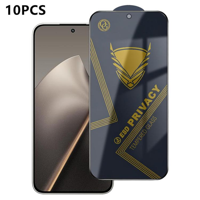 10 láminas de vidrio templado antiestático con impresión serigráfica de alto contenido de aluminio OG Golden Armor para privacidad, For Redmi K90 Max, For Xiaomi Poco C81x 4G, For Xiaomi Poco C81 Pro 4G, For Redmi R70m, For Redmi R70                   ...