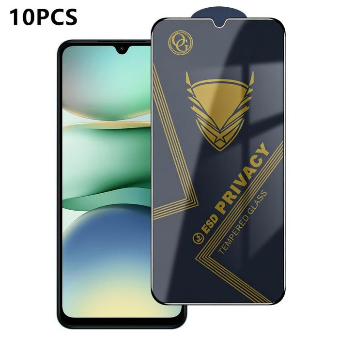 10 láminas de vidrio templado antiestático con impresión serigráfica de alto contenido de aluminio OG Golden Armor para privacidad, For Redmi K90 Max, For Xiaomi Poco C81x 4G, For Xiaomi Poco C81 Pro 4G, For Redmi R70m, For Redmi R70                   ...