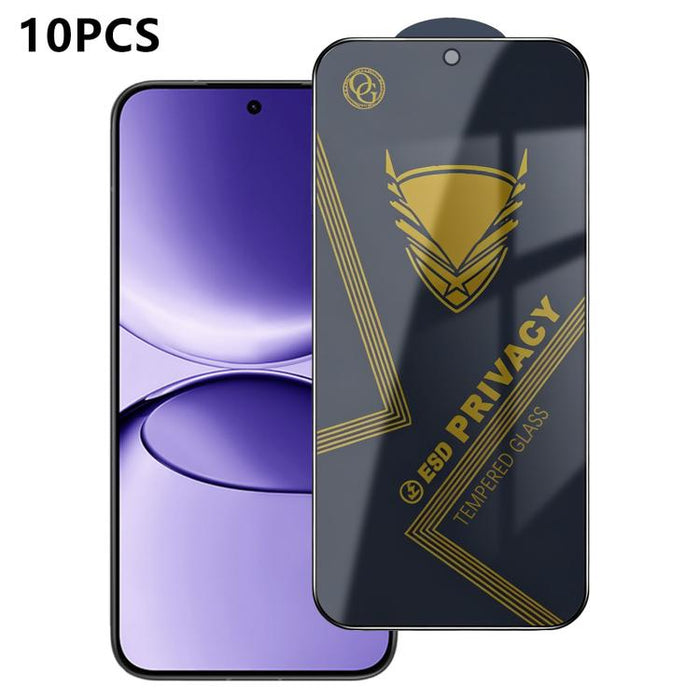 10 láminas de vidrio templado antiestático con impresión serigráfica de alto contenido de aluminio OG Golden Armor para privacidad, For Redmi K90 Max, For Xiaomi Poco C81x 4G, For Xiaomi Poco C81 Pro 4G, For Redmi R70m, For Redmi R70                   ...