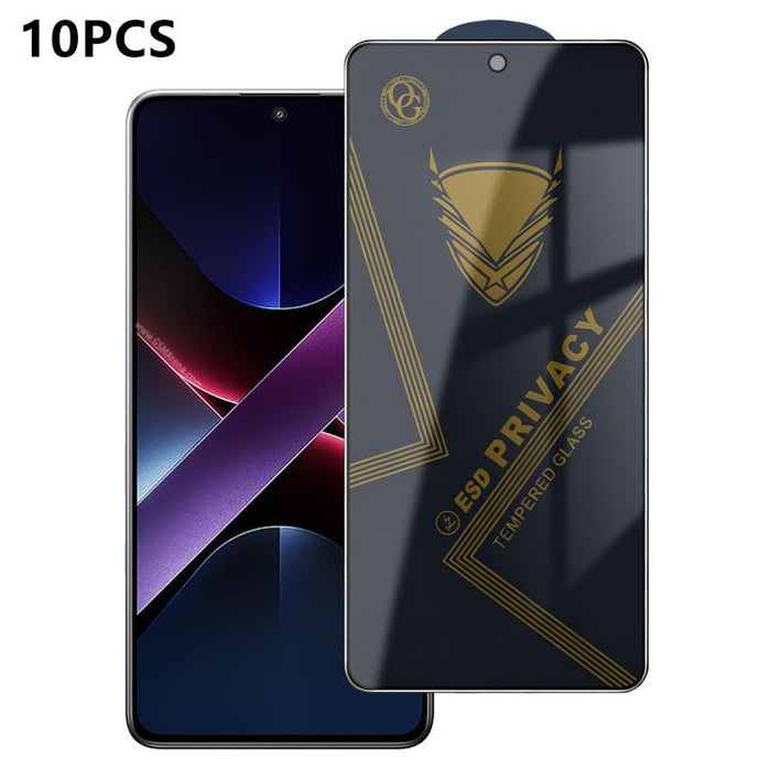 10 láminas de vidrio templado antiestático con impresión serigráfica de alto contenido de aluminio OG Golden Armor para privacidad, For Redmi K90 Max, For Xiaomi Poco C81x 4G, For Xiaomi Poco C81 Pro 4G, For Redmi R70m, For Redmi R70                   ...
