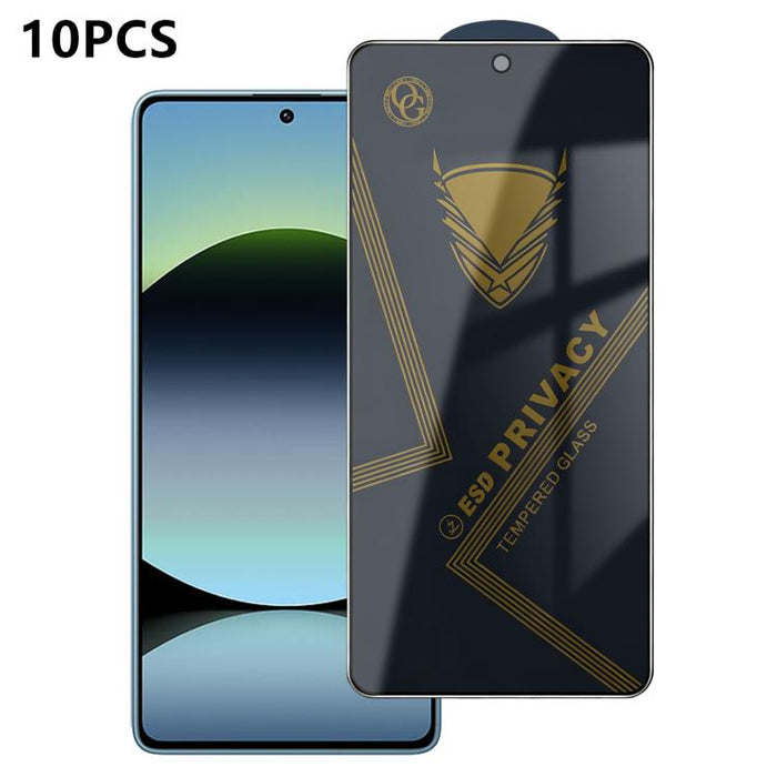 10 láminas de vidrio templado antiestático con impresión serigráfica de alto contenido de aluminio OG Golden Armor para privacidad, For Redmi K90 Max, For Xiaomi Poco C81x 4G, For Xiaomi Poco C81 Pro 4G, For Redmi R70m, For Redmi R70                   ...
