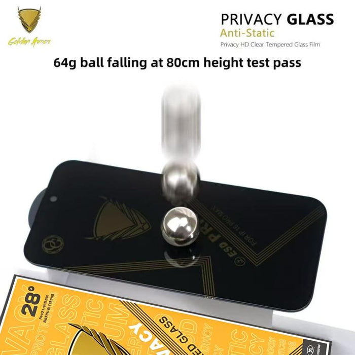 10 láminas de vidrio templado antiestático con impresión serigráfica de alto contenido de aluminio OG Golden Armor para privacidad, For Redmi K90 Max, For Xiaomi Poco C81x 4G, For Xiaomi Poco C81 Pro 4G, For Redmi R70m, For Redmi R70                   ...