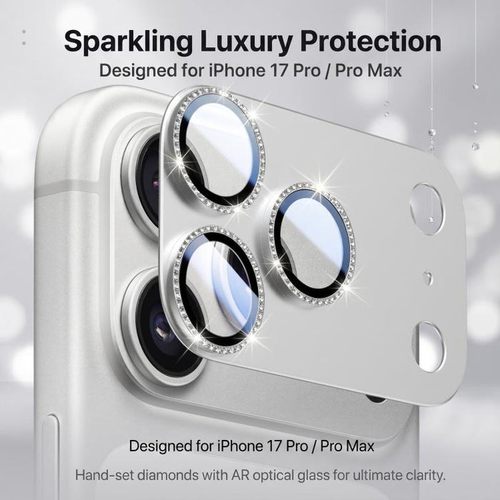 Película de lente de metal perforada de una sola fila integrada con armadura mate Kalebol AR+AF, For iPhone 17 Pro Max, For iPhone 17 Pro