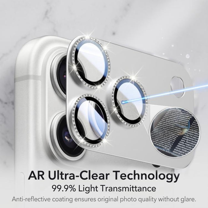 Película de lente de metal perforada de una sola fila integrada con armadura mate Kalebol AR+AF, For iPhone 17 Pro Max, For iPhone 17 Pro