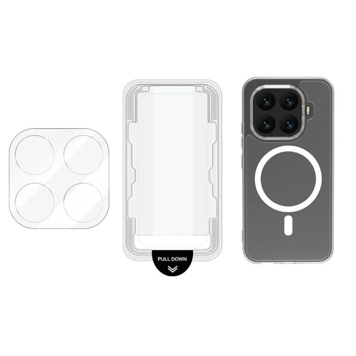 Funda magnética 3 en 1 para teléfono con protector de lente y protector de pantalla de vidrio templado HD., For Xiaomi 17T Pro 5G, For Xiaomi 17T 5G