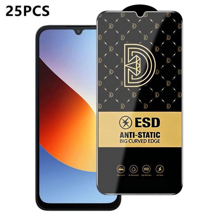 25 láminas de vidrio templado HD antiestáticas con serigrafía Royal Diamond, For Redmi K90 Max, For Xiaomi Poco C81x 4G, For Xiaomi Poco C81 Pro 4G, For Redmi R70m, For Redmi R70, For Xiaomi Poco C85x 5G, For Redmi 15a 5G, For Redmi A7 Pro 4G 171mm    ...