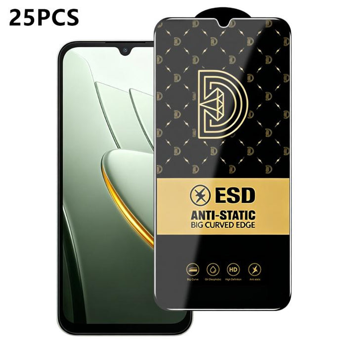 25 láminas de vidrio templado HD antiestáticas con serigrafía Royal Diamond, For Redmi K90 Max, For Xiaomi Poco C81x 4G, For Xiaomi Poco C81 Pro 4G, For Redmi R70m, For Redmi R70, For Xiaomi Poco C85x 5G, For Redmi 15a 5G, For Redmi A7 Pro 4G 171mm    ...