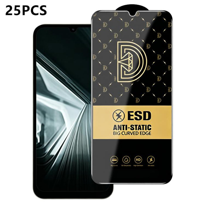 25 láminas de vidrio templado HD antiestáticas con serigrafía Royal Diamond, For Redmi K90 Max, For Xiaomi Poco C81x 4G, For Xiaomi Poco C81 Pro 4G, For Redmi R70m, For Redmi R70, For Xiaomi Poco C85x 5G, For Redmi 15a 5G, For Redmi A7 Pro 4G 171mm    ...