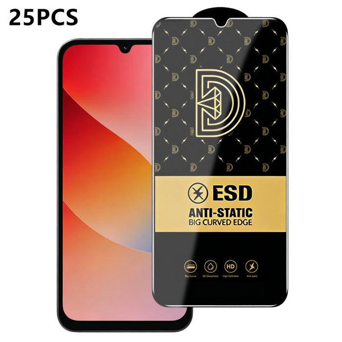 25 láminas de vidrio templado HD antiestáticas con serigrafía Royal Diamond, For Redmi K90 Max, For Xiaomi Poco C81x 4G, For Xiaomi Poco C81 Pro 4G, For Redmi R70m, For Redmi R70, For Xiaomi Poco C85x 5G, For Redmi 15a 5G, For Redmi A7 Pro 4G 171mm    ...