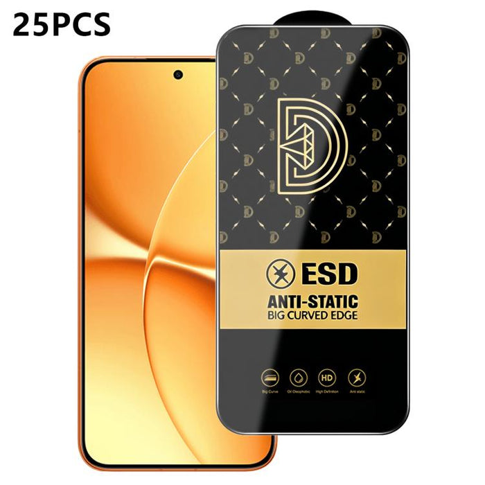 25 láminas de vidrio templado HD antiestáticas con serigrafía Royal Diamond, For Redmi K90 Max, For Xiaomi Poco C81x 4G, For Xiaomi Poco C81 Pro 4G, For Redmi R70m, For Redmi R70, For Xiaomi Poco C85x 5G, For Redmi 15a 5G, For Redmi A7 Pro 4G 171mm    ...