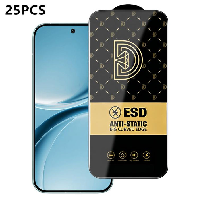 25 láminas de vidrio templado HD antiestáticas con serigrafía Royal Diamond, For Redmi K90 Max, For Xiaomi Poco C81x 4G, For Xiaomi Poco C81 Pro 4G, For Redmi R70m, For Redmi R70, For Xiaomi Poco C85x 5G, For Redmi 15a 5G, For Redmi A7 Pro 4G 171mm    ...