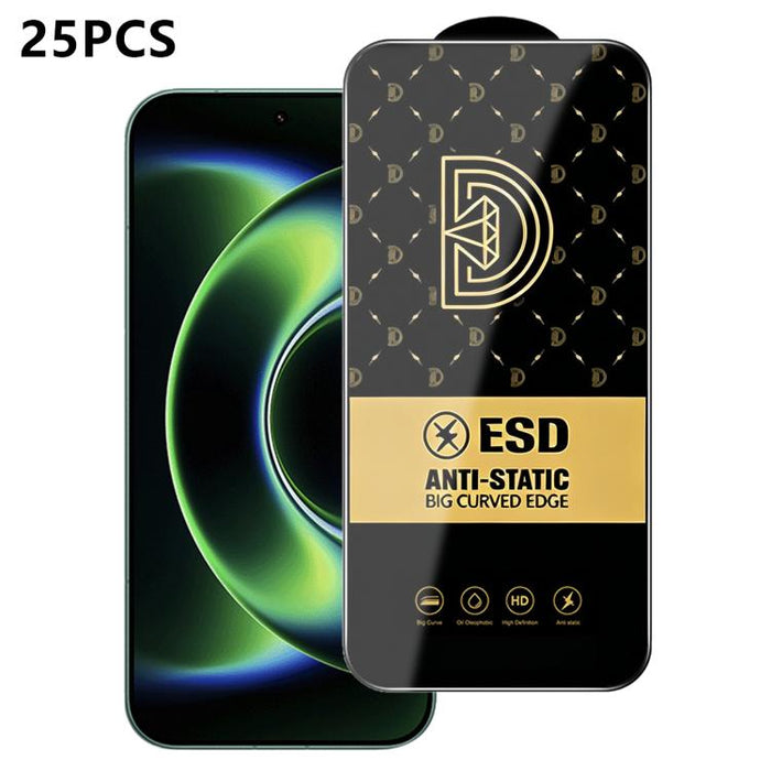 25 láminas de vidrio templado HD antiestáticas con serigrafía Royal Diamond, For Redmi K90 Max, For Xiaomi Poco C81x 4G, For Xiaomi Poco C81 Pro 4G, For Redmi R70m, For Redmi R70, For Xiaomi Poco C85x 5G, For Redmi 15a 5G, For Redmi A7 Pro 4G 171mm    ...